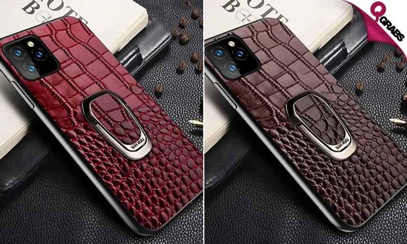 iPhone 11 Pro/Max Leather Kickstand Cover Case!